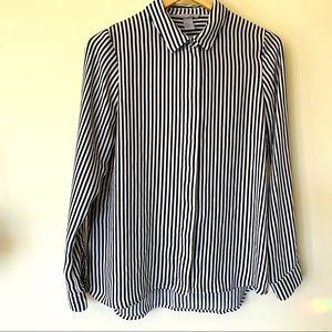 H&M Long Sleeve Striped Blouse